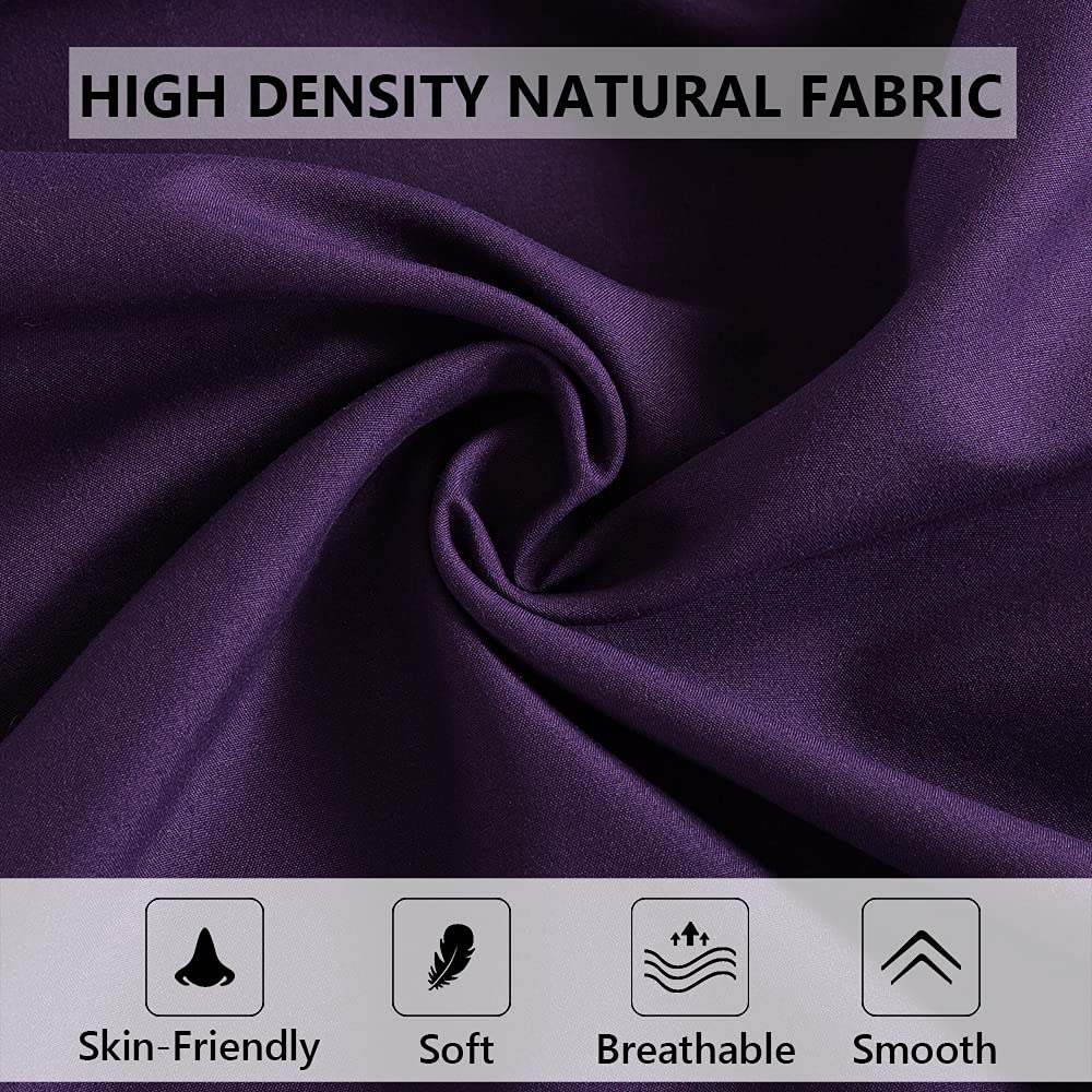 ELNIDO QUEEN Body Pillow with Pillowcase - 20x54 Inches Soft Long Bed Pillow for Adults - Breathable Full Body Pillow Insert for Sleeping, Back Pain Relief & Pregnancy Support - Purple (Perfect for Side Sleepers & Comfort)