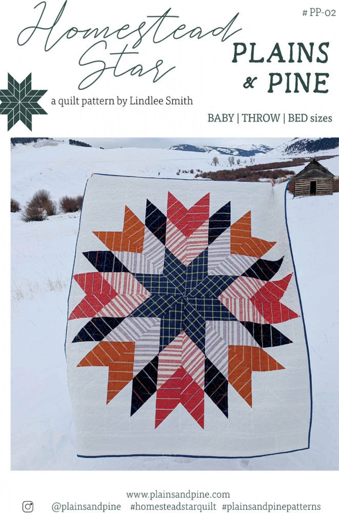 Homestead Star Quilt Pattern PDF Download - Traditional American Quilting Design for DIY Quilts, Bedspreads & Home Decor - Perfect for Beginners and Advanced Quilters