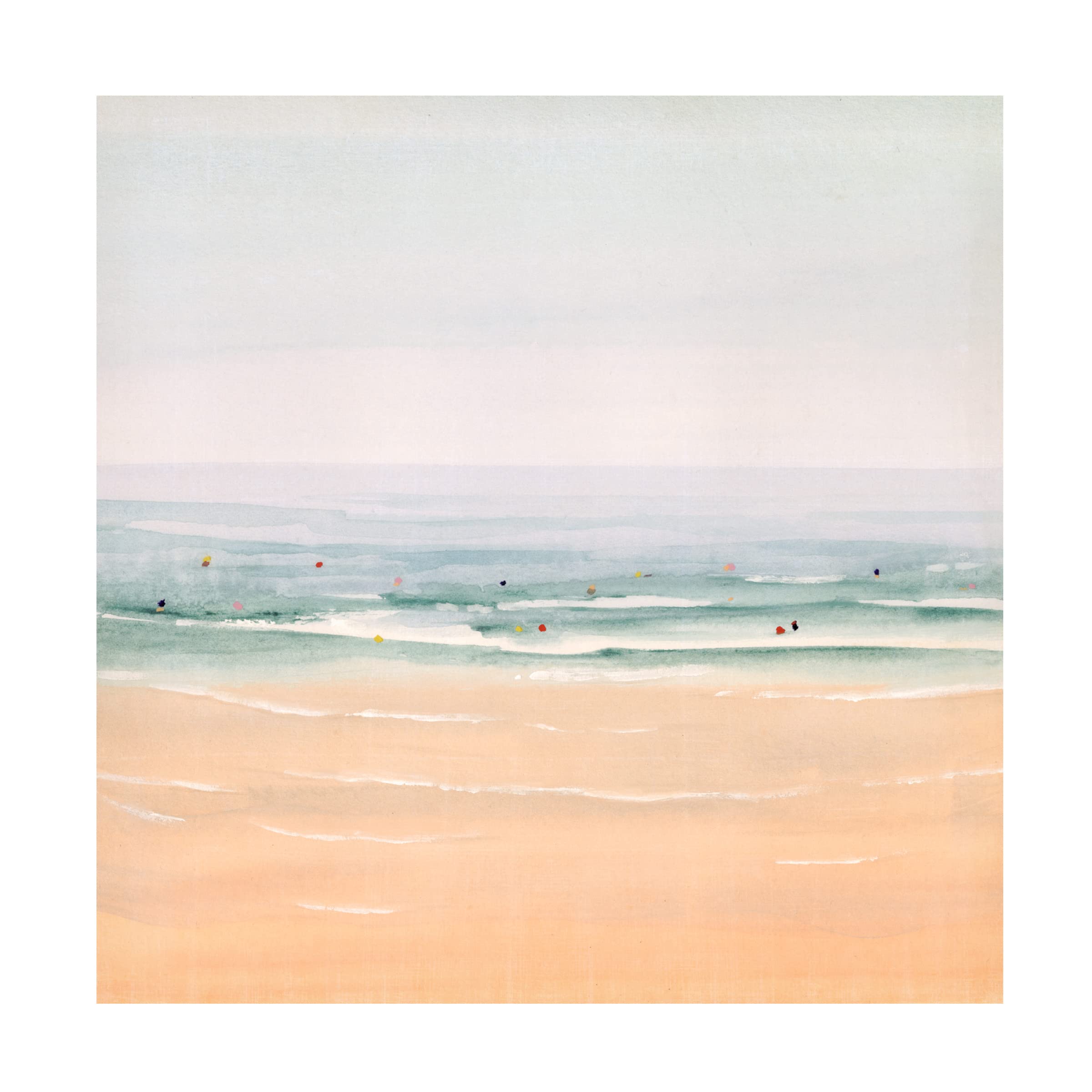 Victoria Borges 'Sun Soaked II' Canvas Wall Art Print - Modern Beach Landscape Painting for Living Room, Bedroom & Office Decor