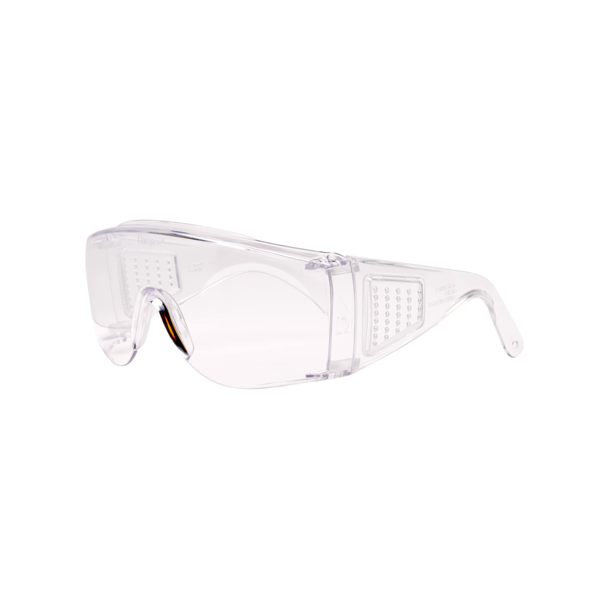 KleenGuard Unispec II Safety Glasses (16727) - Clear UV Protection Eyewear, Hardcoated Lenses, Metal-Free Temples, 50 Pairs/Case - Ideal for Construction, Lab Work & Industrial Safety