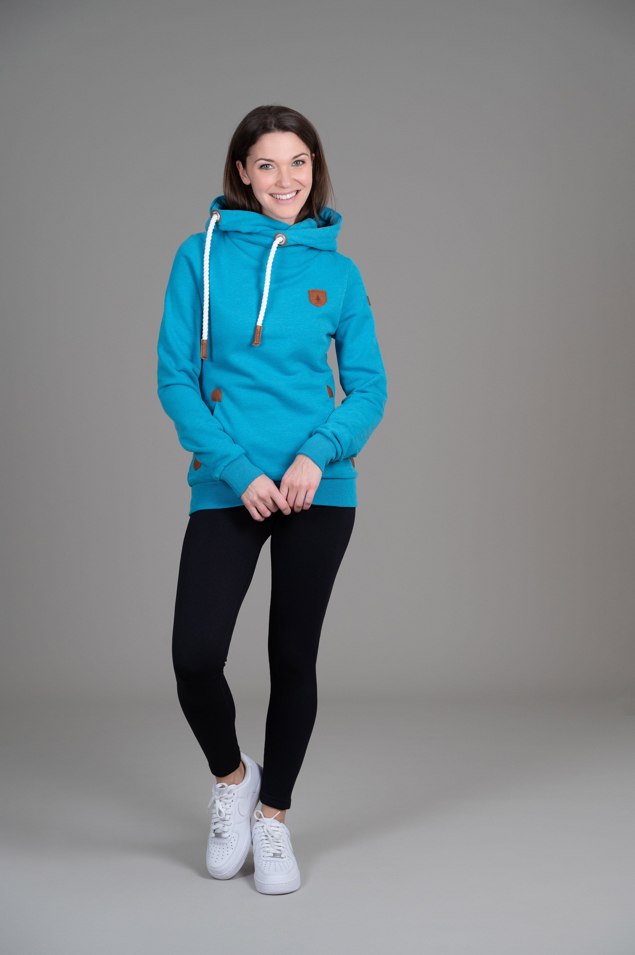 Artemis Cyan Hoodie for Men & Women - Soft Cotton Pullover Sweatshirt with Kangaroo Pocket | Casual Streetwear, Loungewear, and Outdoor Activities
