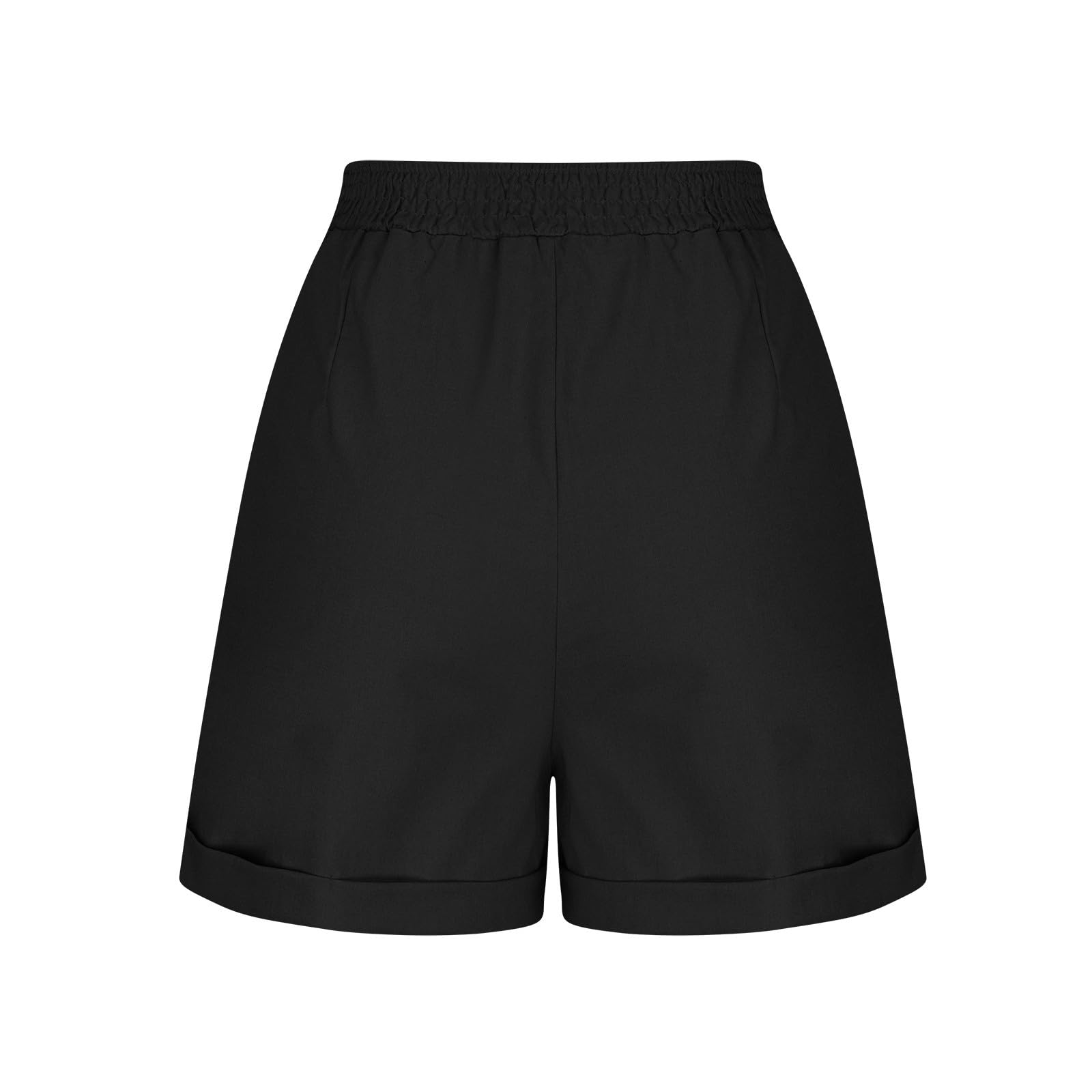 Women's Cotton Linen High Waist Lounge Shorts - Comfy Summer Casual Wear for Home & Travel