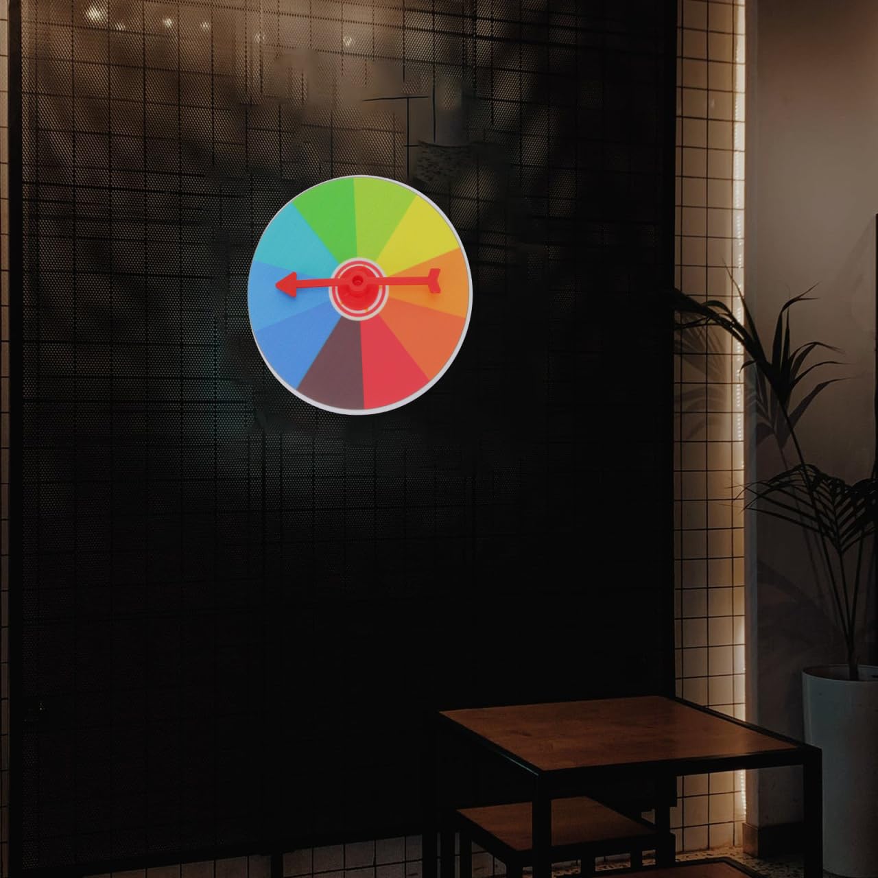 Vaguelly Wall Mount Color Prize Wheel - 10 Slot Spinning Game for Fortune Fun, Perfect for Parties, Carnivals, and Classroom Activities