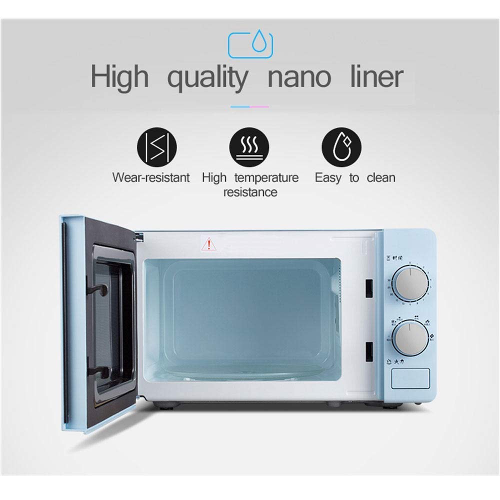 800W 20L Solo Microwave Oven with Defrost Function - 6 Power Levels, 30-Min Timer & One-Touch Cooking - Easy to Clean Compact Design in Blue - Perfect for Small Kitchens, Dorms & Office Break Rooms