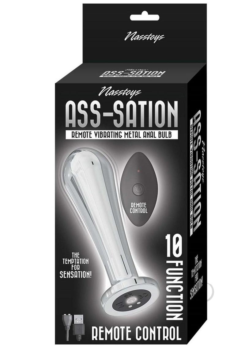 Remote Control Vibrating Metal Anal Plug - Silver | Rechargeable & Waterproof Adult Toy for Men & Women | Perfect for Couples Play & Solo Pleasure