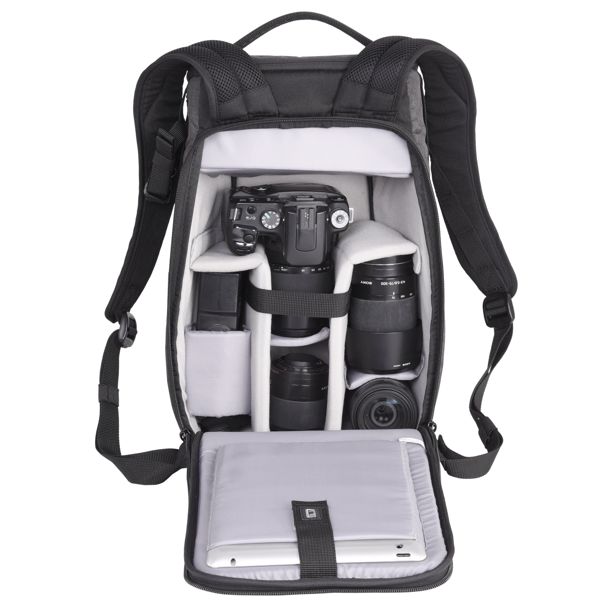 Vesta Aspire 41 Gray Camera Backpack - Waterproof DSLR Camera Bag with Adjustable Dividers for Photographers - Perfect for Travel, Hiking & Outdoor Photography