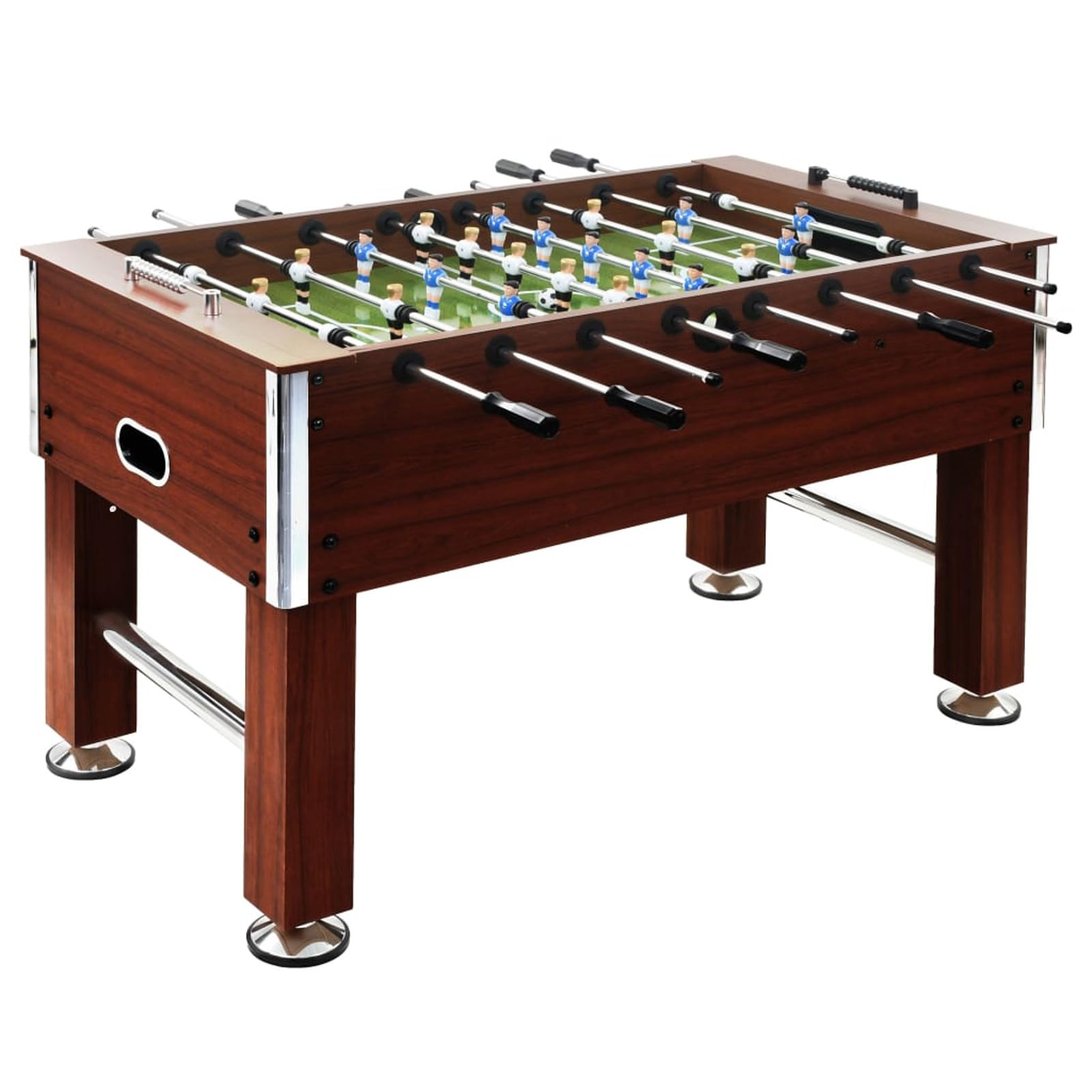 Homgoday 55-inch Steel Football Table - 140 x 74.5 x 87.5 cm Brown Multi-Purpose Table for Dining, Kitchen, Garden & Outdoor Use - Perfect for Game Rooms, Patios and Backyard Gatherings