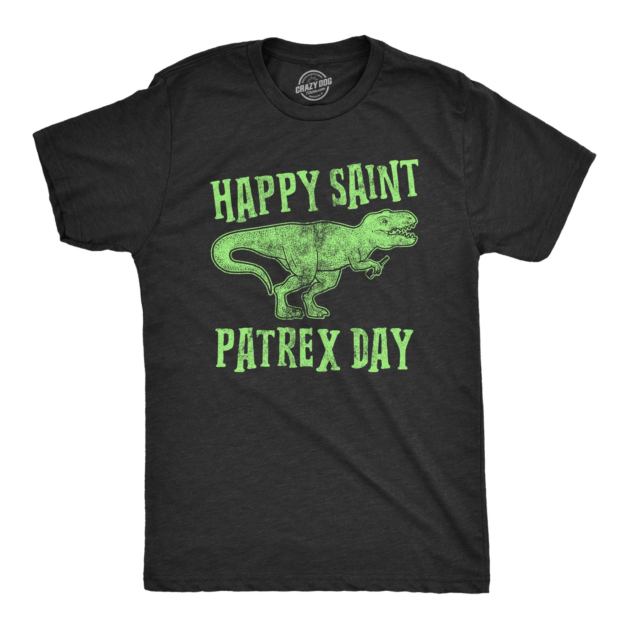 Funny St. Patrick's Day T-Rex Dinosaur Graphic T-Shirt for Men - Perfect for Irish Pub Crawls, Parades & St. Paddy's Day Celebrations