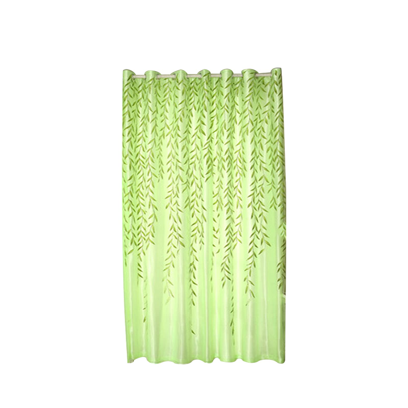 Willow Tulle Voile Door Window Curtain Panel - Sheer Scarf Valance Drape for Living Room, Bedroom, Balcony & Coffee Shop - Light Green - Elegant Home Decor & Privacy Solution
