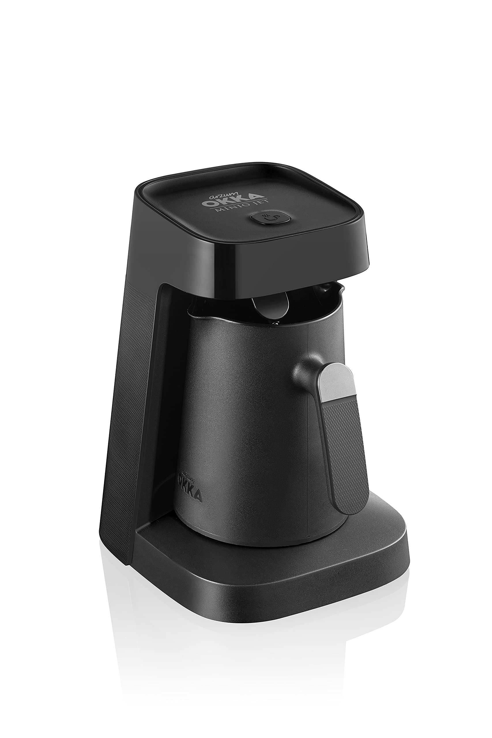 Arzum Okka Jet Automatic Turkish Coffee Maker - Electric, Fast Brewing, Black/Chrome (OK0017-KUL) | Perfect for Home, Office & Gifts | Traditional Turkish Coffee in Minutes