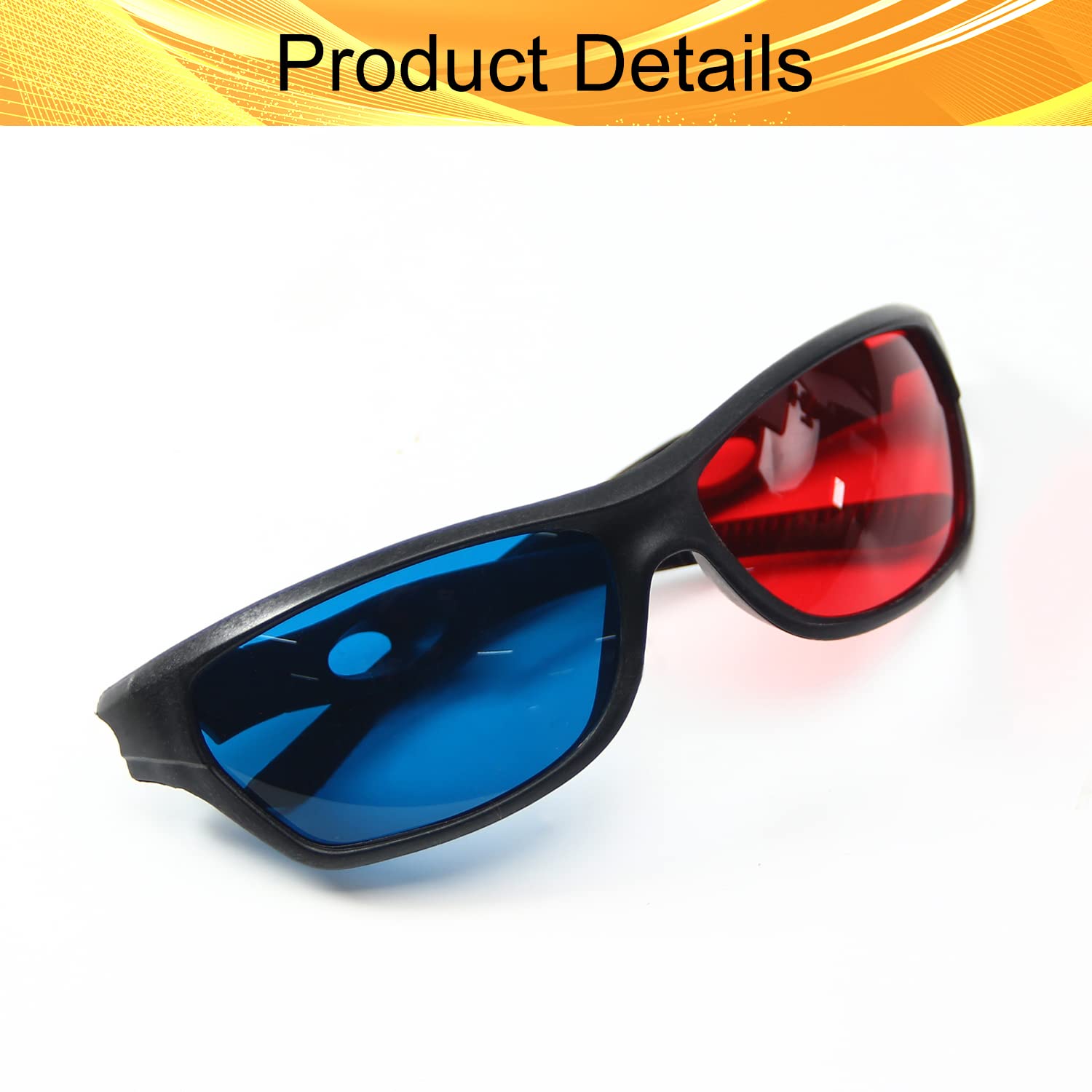 3D Glasses for Movies & Games - 3 Pack Ergonomic Red-Blue 3D Glasses with Foldable Design | Home Theater, Gaming, 3D Movie Night, VR Experiences