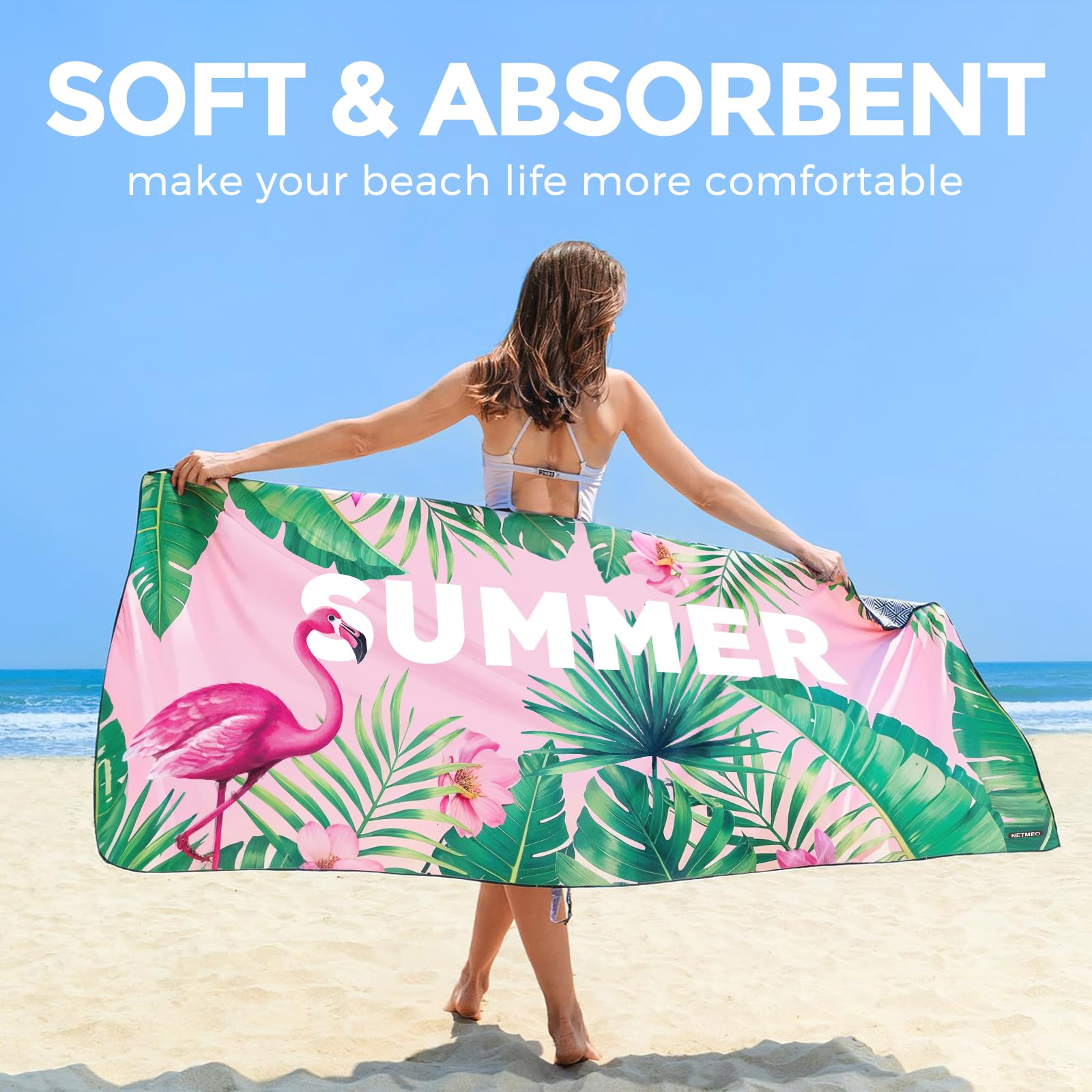 2 Pack Microfiber Lightweight Beach Towels - 71