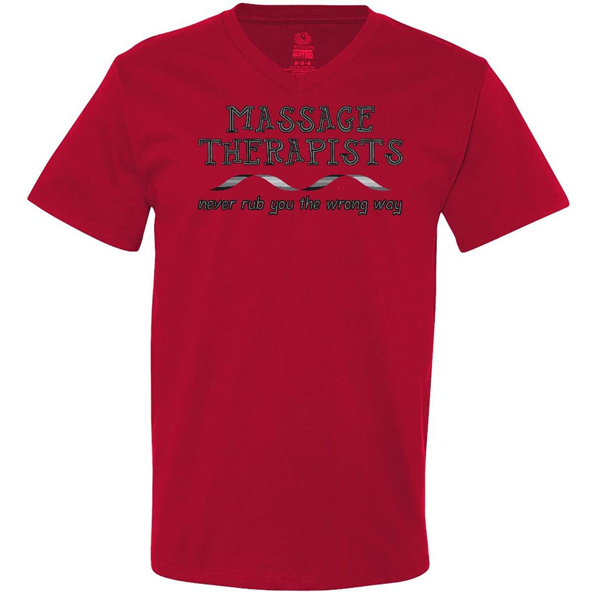 Inktastic Massage Therapists Ribbon Men's V-Neck T-Shirt - Comfortable Cotton Tee for Massage Professionals & Students - Perfect for Work, School or Casual Wear