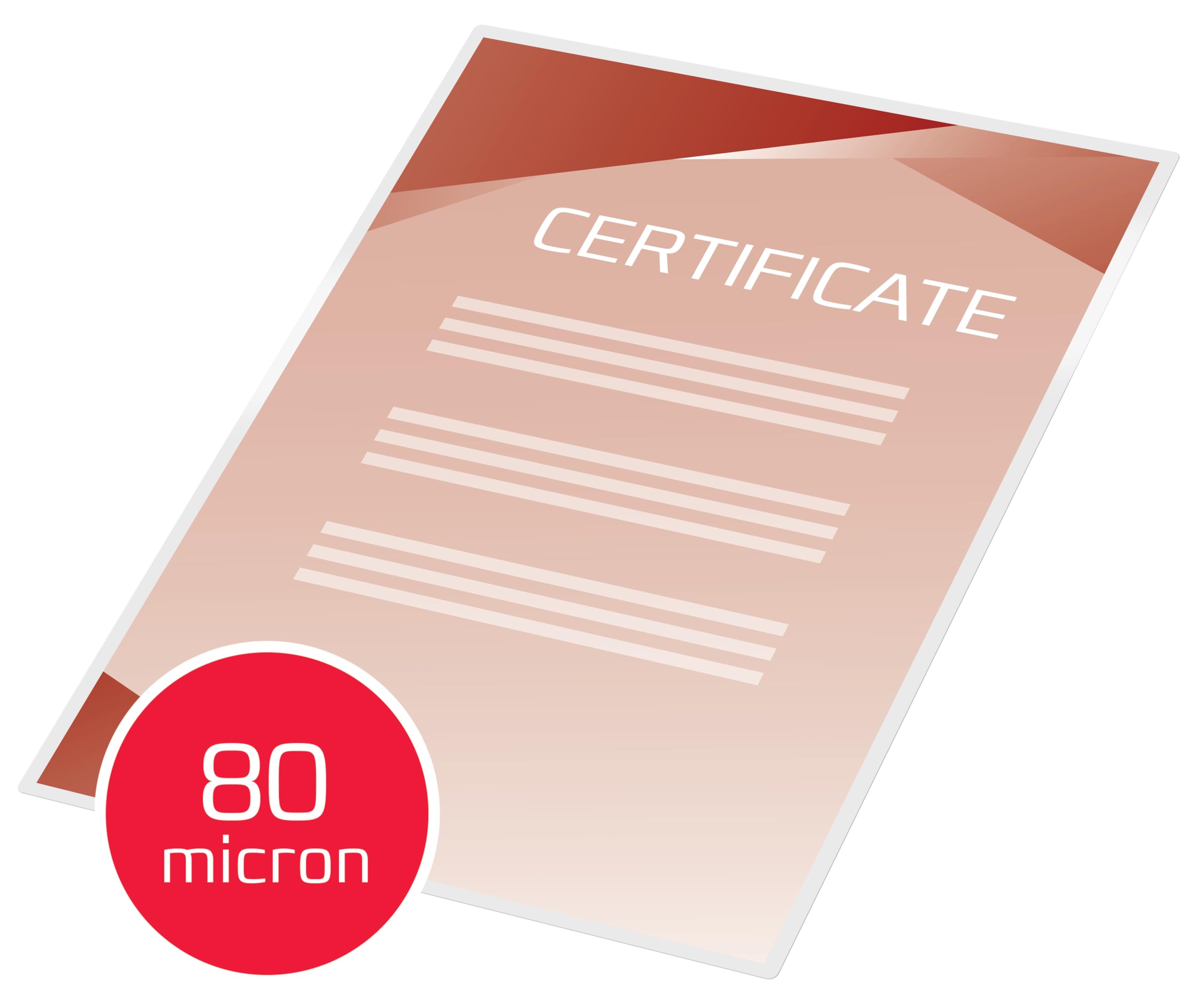 IBICO LAMG PCH A4 80 Micron Clear Plastic Sheet Protectors - 100 Pack (IB585036) - Ideal for Document Preservation, School Projects, and Office Organization