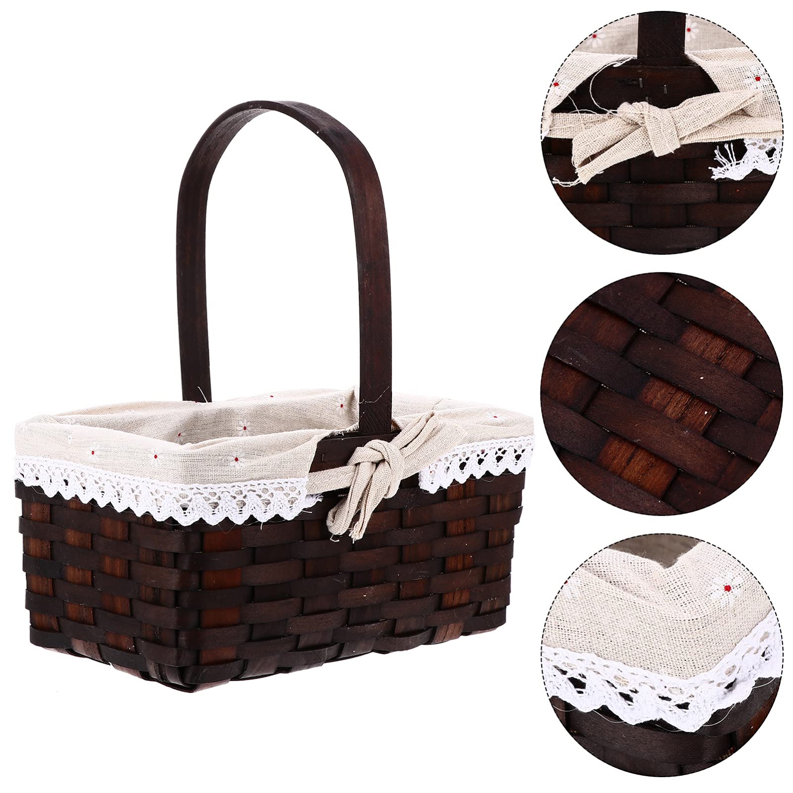 VICASKY Rattan Storage Basket - Easter Egg Basket, Rustic Flower Basket, Wicker Baskets for Home Decor, Picnic, Organizing & Handheld Use - Perfect for Living Room, Bedroom, Bathroom & Outdoor Gatherings