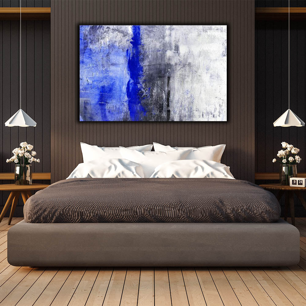 Abstract Blue II Wall Art - Modern Canvas Painting for Home & Office Decor - Perfect for Living Room, Bedroom, and Workspace