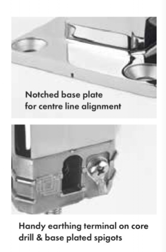 White Pool Fence Spigot - No Earthing Required | Core Drill or Base Plate Fixing Type | Perfect for In-Ground Pool Safety & Landscaping