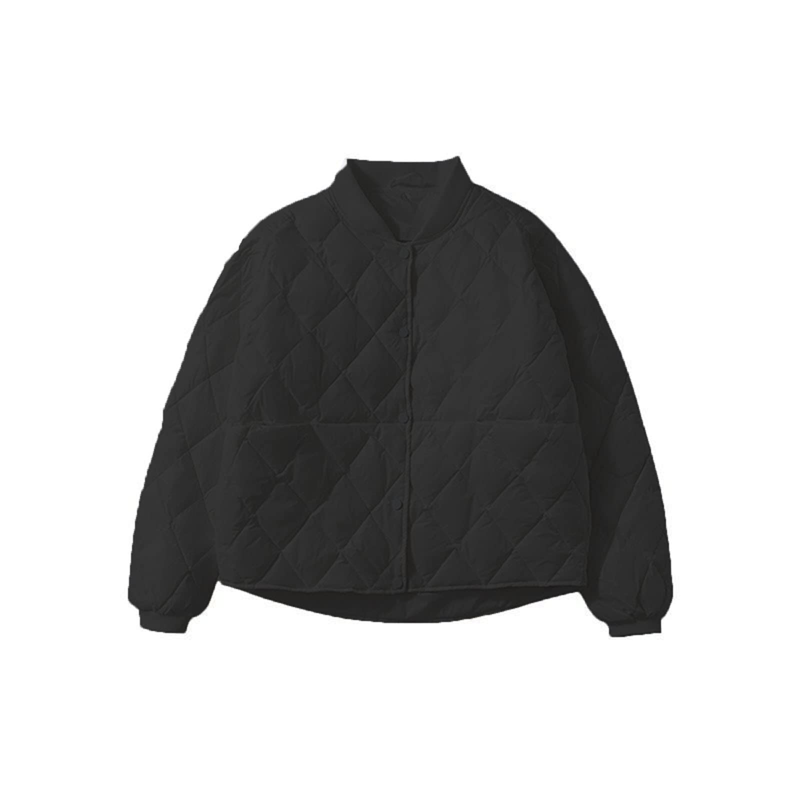 Women's Lightweight Warm Winter Jacket - Soft Quilted Cotton Coat with Long Sleeves for Outdoor Activities and Casual Wear