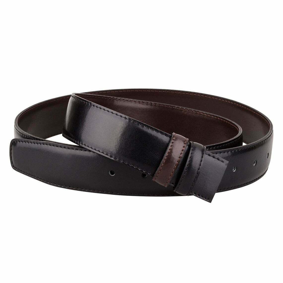 Reversible Genuine Leather Belt for Men - Black & Brown 35mm Strap Compatible with Cartier Buckles | Formal & Casual Wear