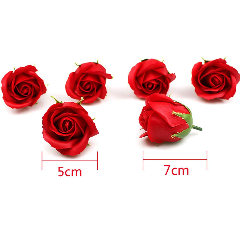 50PCS Scented Soap Rose Flowers with Flora Fragrance - Essential Oil Handmade Soap for Anniversary, Birthday, Wedding & Valentine's Day Gifts - Perfect for Romantic Decor, Bathroom Luxury & Thoughtful Present Box