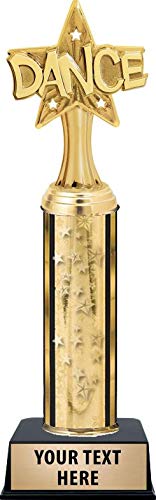 Custom Engraved Gold Dance Star Burst Trophy - Crown Awards for Dance Competitions & Performances | Perfect for Dance Recitals, Competitions & Awards Ceremonies