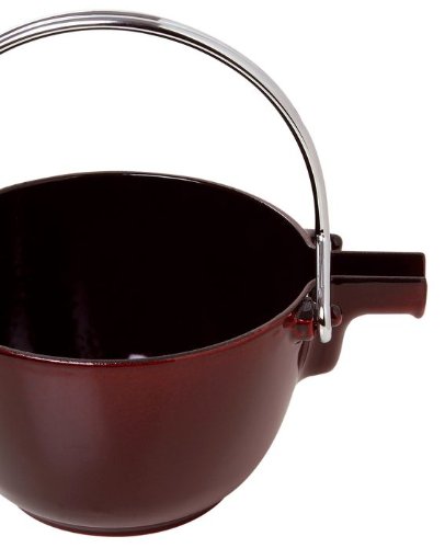 STAUB 1004034 Enameled Cast Iron Teapot 34 oz, Grenadine Red - Perfect for Loose Leaf Tea Brewing, Tea Ceremonies & Home Decor