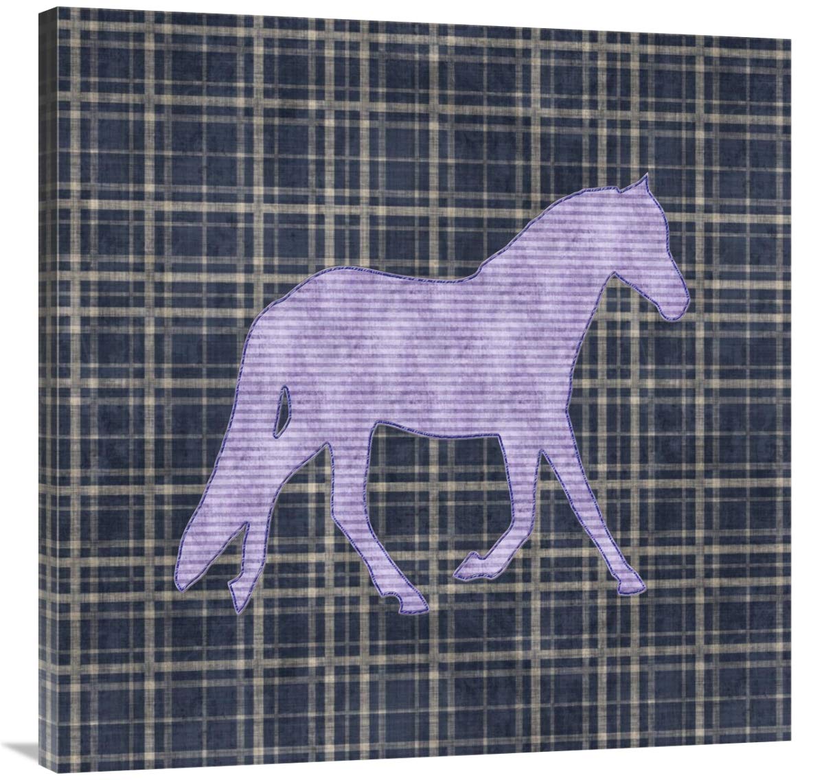 36 x 36 Inch Country Style Horse Wall Art Print - Premium Canvas Painting for Western Home Decor | Perfect for Living Room, Bedroom, Ranch or Cowboy Themed Interior Design