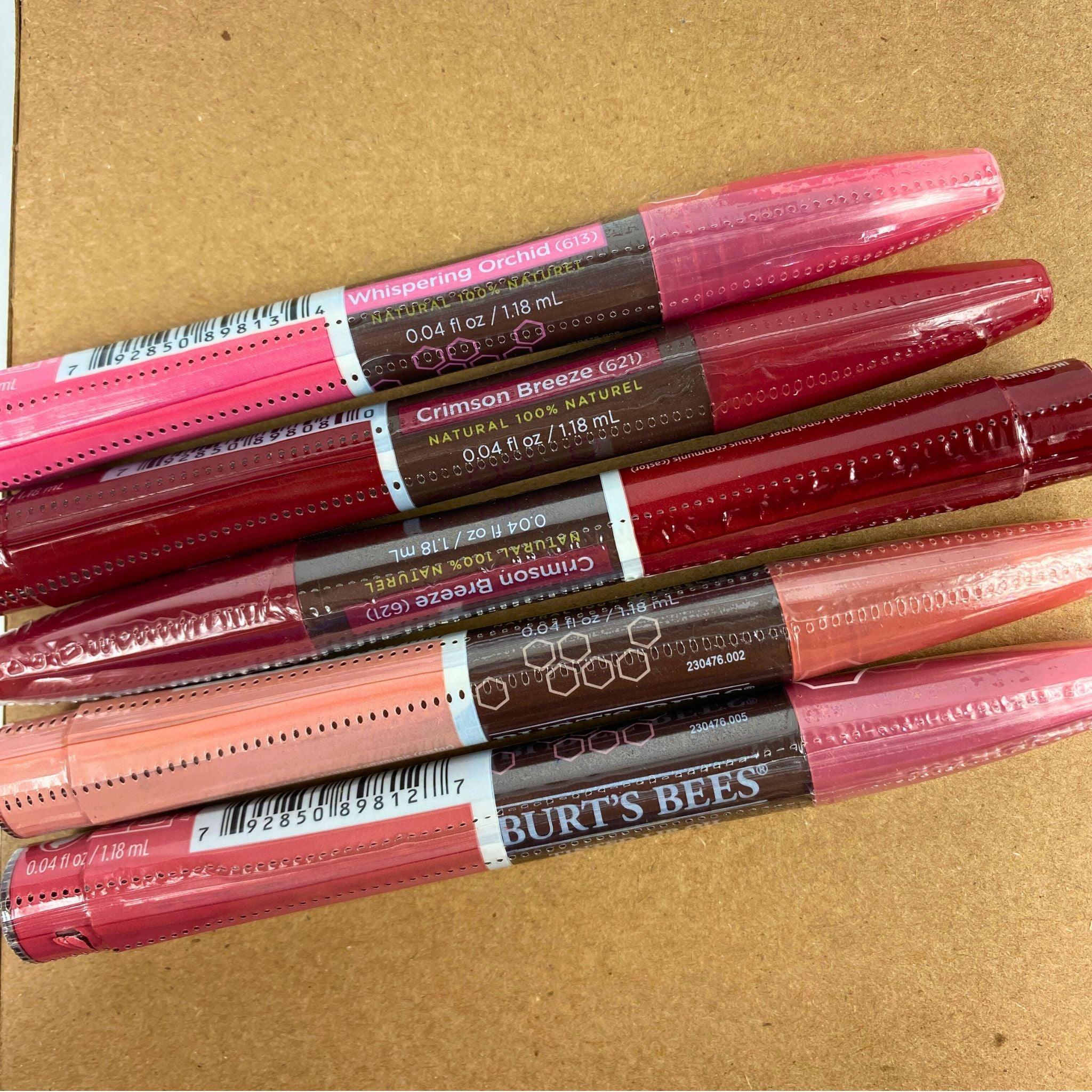 Burt's Bees Tinted Lip Oil Set - 100% Natural Moisturizing Lip Gloss (70 Pcs, 0.04OZ Each) - Assorted Colors for Daily Hydration & Natural Look | Perfect for Work, School & Everyday Wear