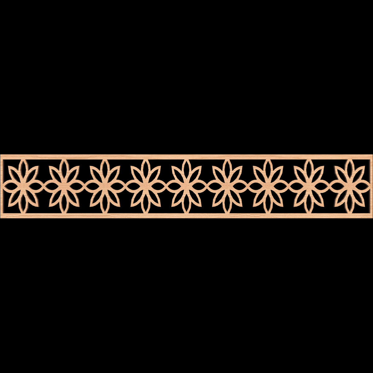 Daisy Fretwork Moulding - Decorative Wood Trim for Home Decor, DIY Crafts, and Furniture Accents | Perfect for Wall Paneling, Cabinet Doors, and Picture Frames