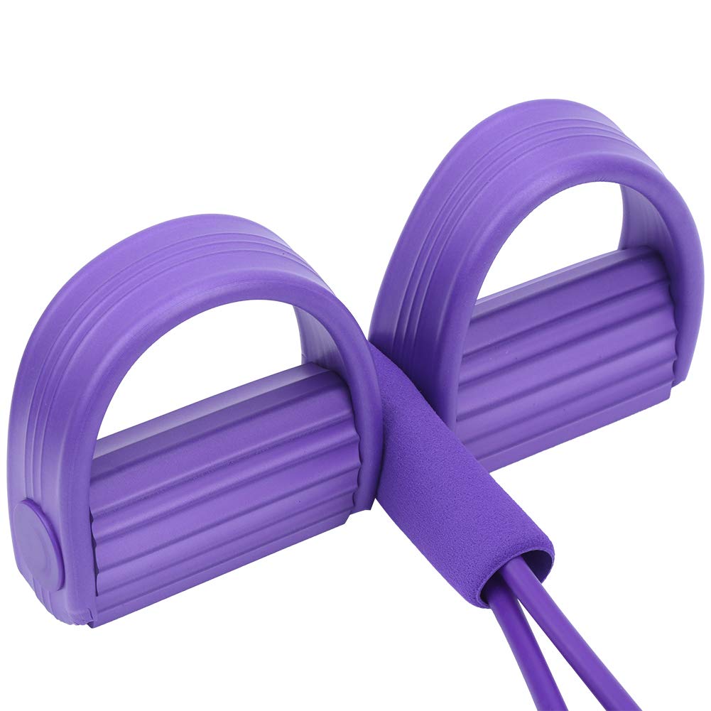 Shanrya Sit Up Training Rope - Adjustable Fitness Tension Rope for Core Workouts, Abdominal Exercises & Strength Training - Yellow/Purple Resistance Band for Home Gym, Outdoor Workout & CrossFit Training - Perfect for Pilates, Yoga & Full Body Fitness Routines