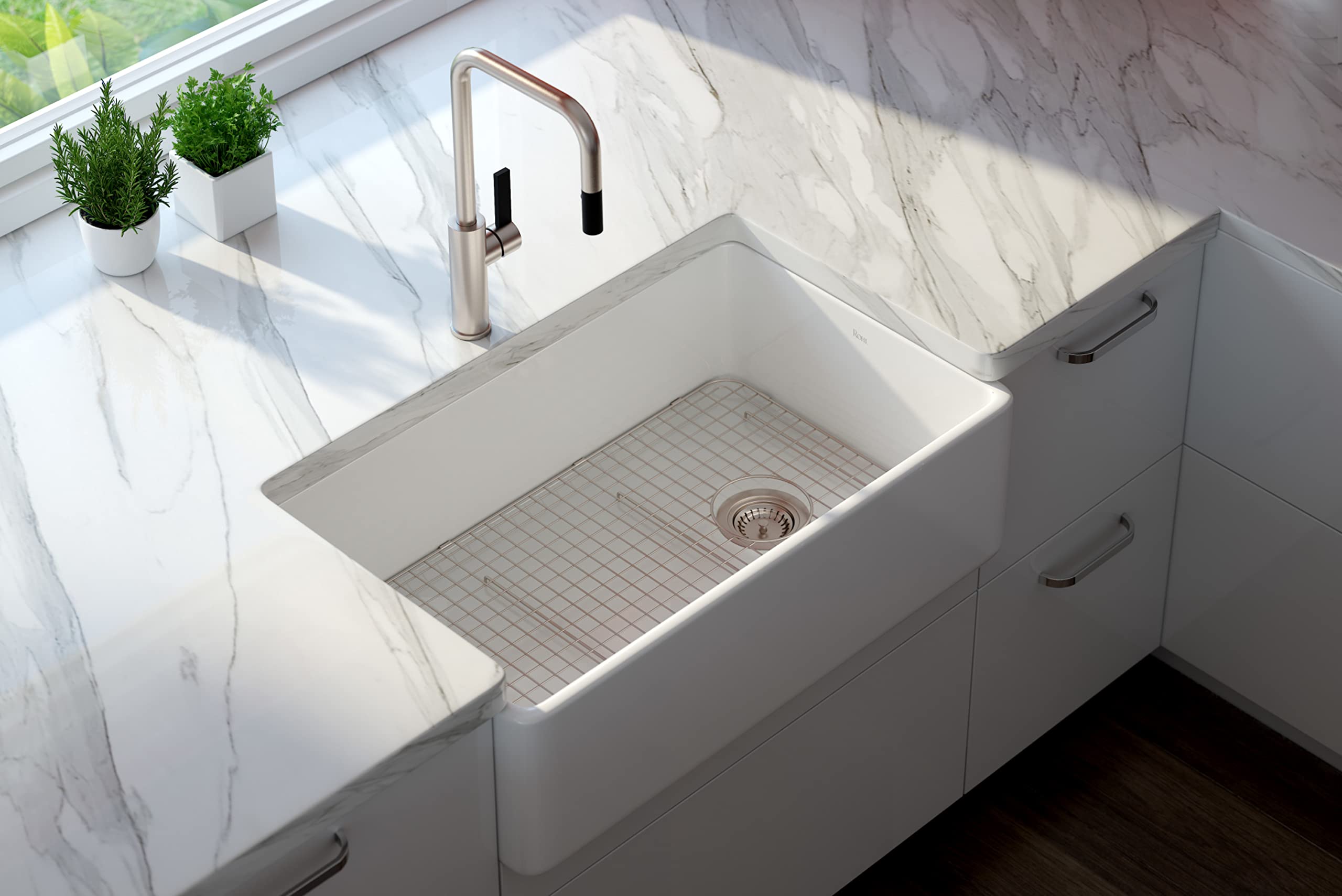ROHL AL3220AF Biscuit Kitchen Sink Wire Grid - Durable Stainless Steel Sink Protector for Dishwashing & Food Prep - Perfect for Modern Kitchens & Restaurant Use