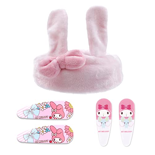 Anime Cat Ear Headband with Hair Clips - Cute Kawaii Hair Accessories for Women & Girls | Perfect for Cosplay, Halloween, and Anime Conventions