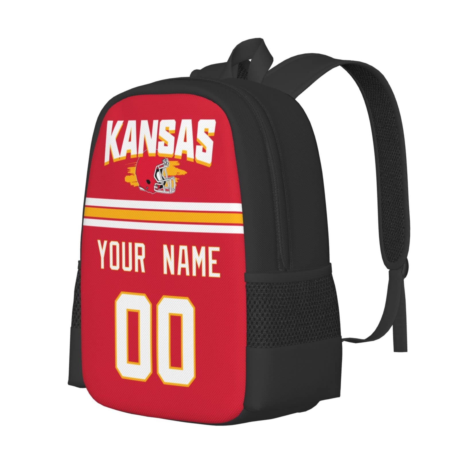ANTKING Kansas Customizable Backpack with Name & Number - Perfect Gift for Men & Women - Ideal for School, Travel, and Outdoor Adventures