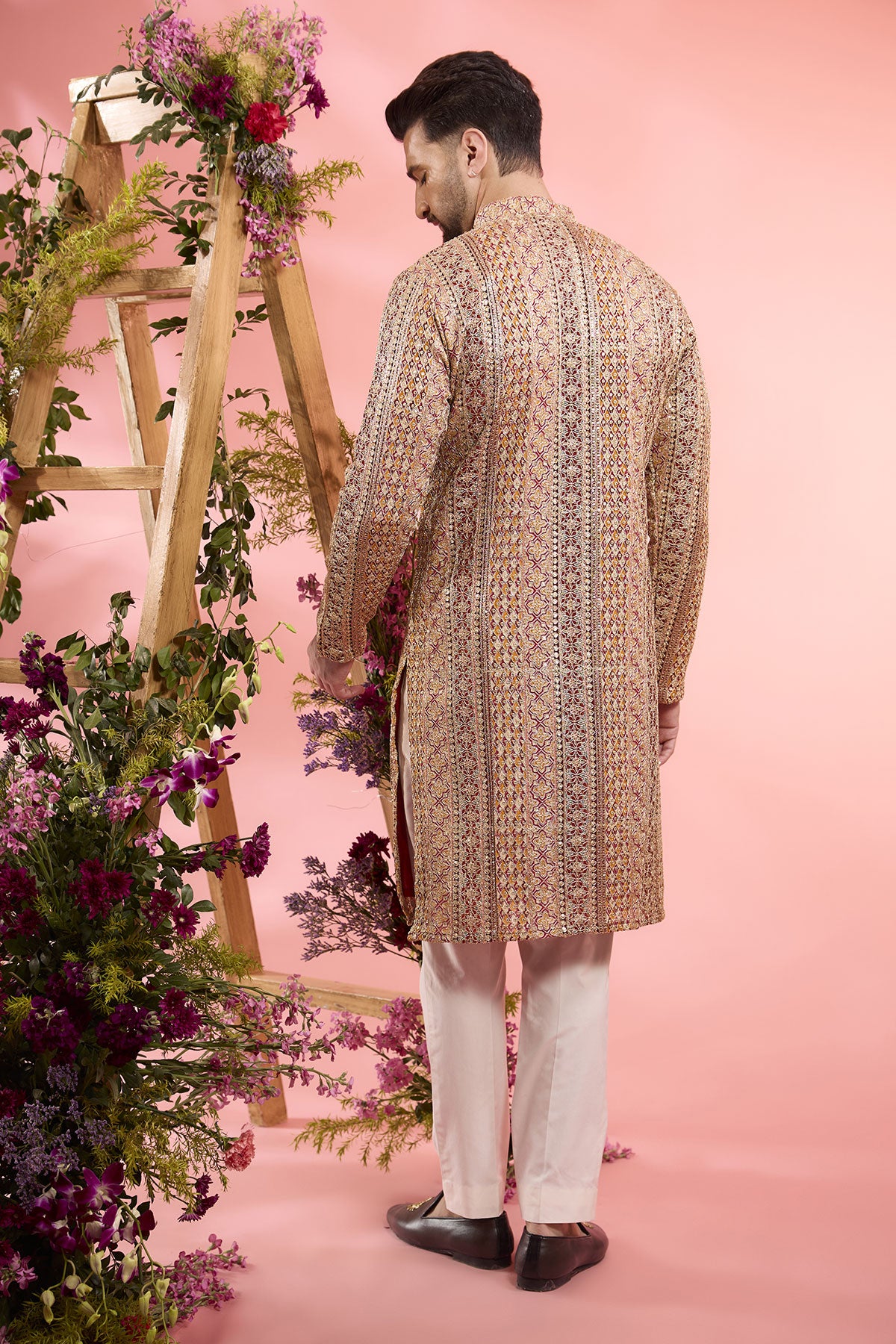 Stylish Multi-Colored Georgette Zari Embroidered Kurta for Women - Perfect for Festivals, Weddings & Ethnic Occasions