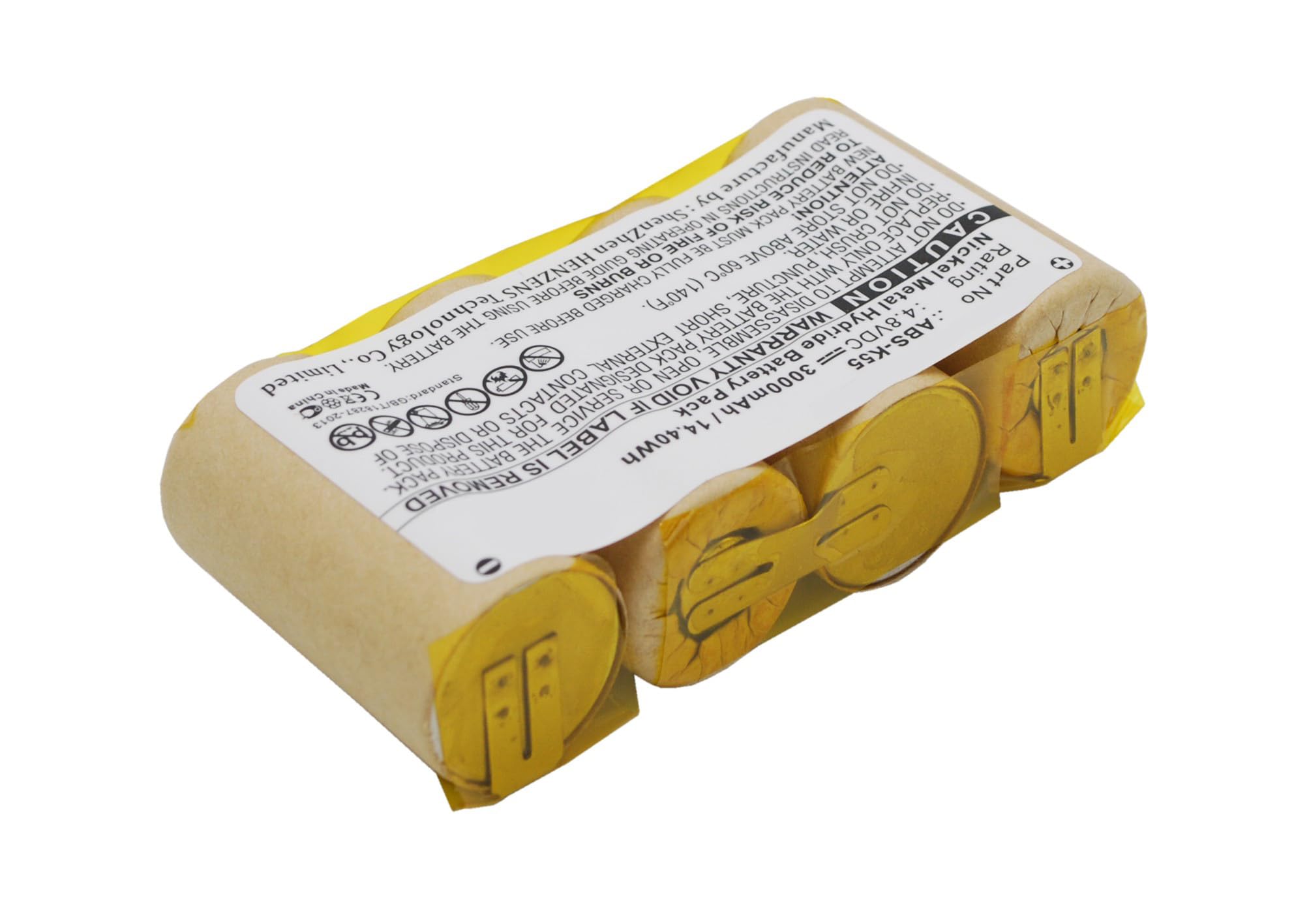 Synergy Digital Vacuum Cleaner Replacement Battery - 4.8V 3000mAh Ni-MH High Capacity Battery Compatible with KARCHER K5.0, AMWAY 1.258-111.0 & ABS-K55 Models - Perfect for Home Cleaning, Car Detailing and Workshop Use