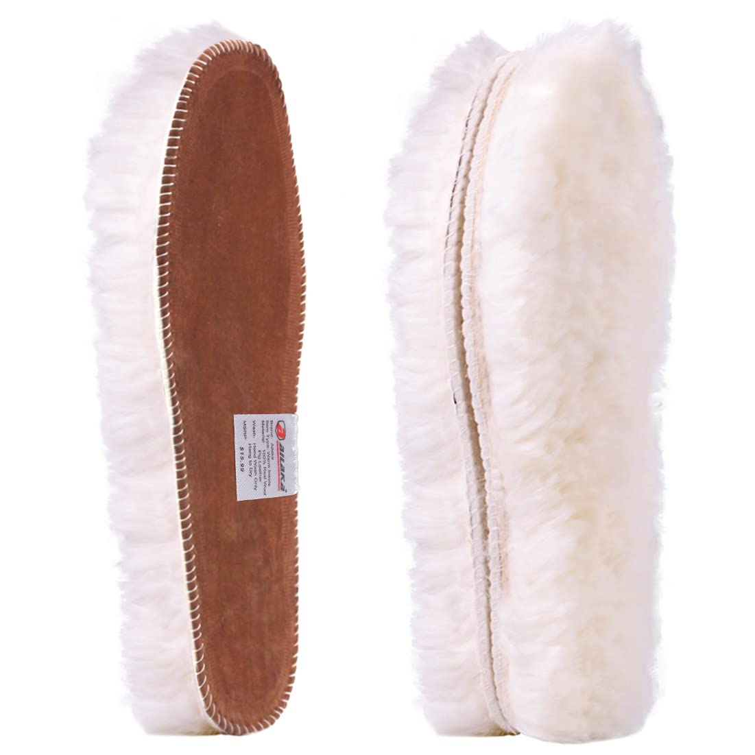 Ailaka Kids Sheepskin Wool Insoles - Cozy Fluffy Thick Warm Inserts for Children & Women - Perfect for Shoes, Boots & Slippers - Keep Feet Warm in Winter & Cold Weather
