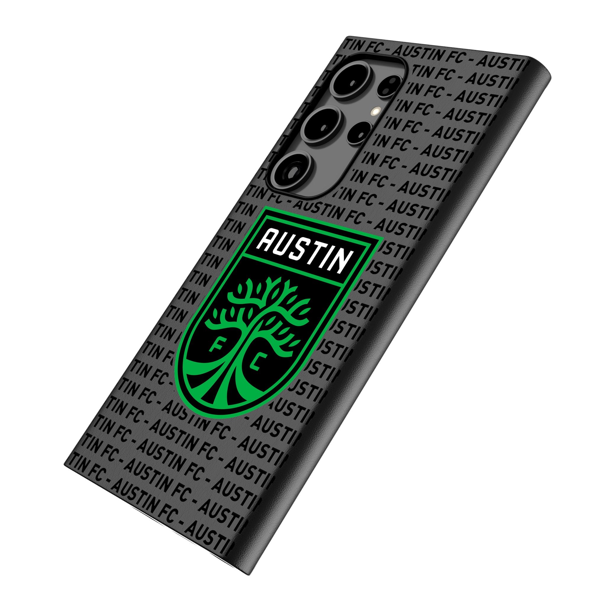 Austin FC Text Backdrop MagSafe Compatible Phone Case for Samsung Galaxy S21/S22/S23 - Perfect for Soccer Fans & Game Day Support