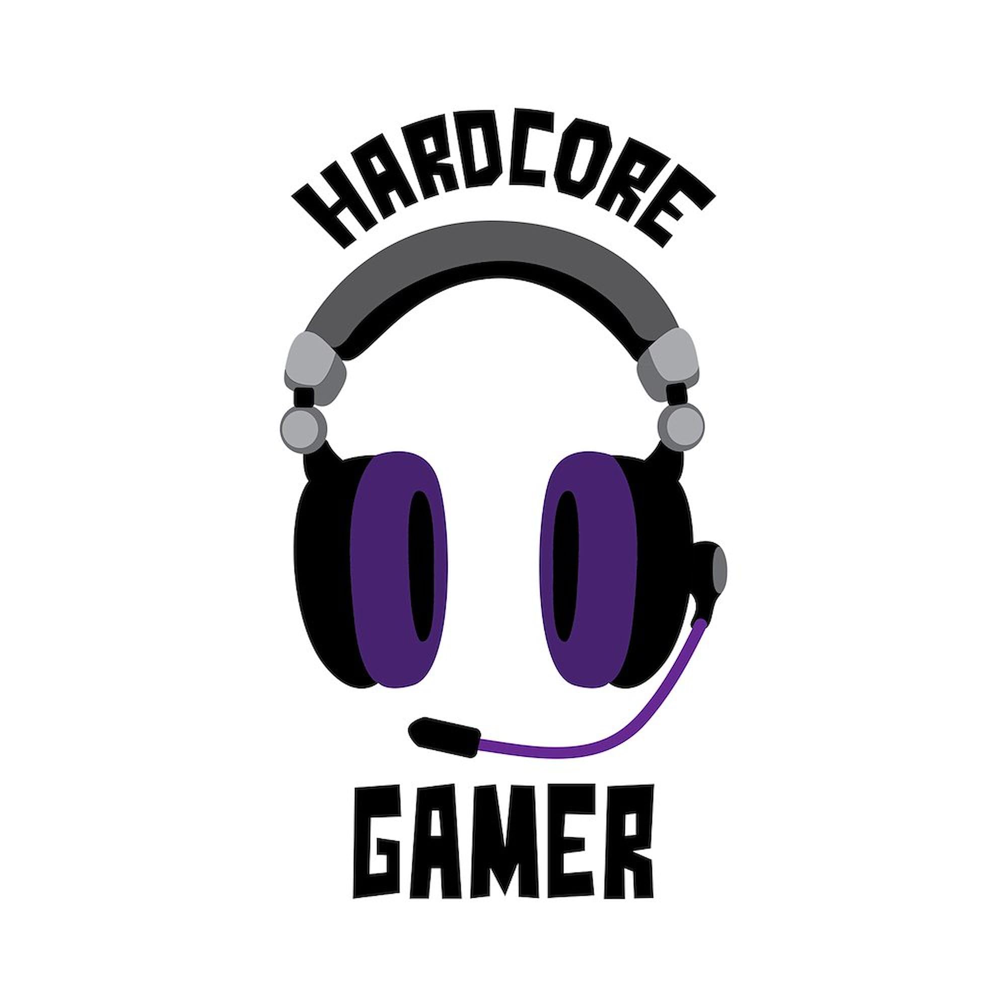 Hardcore Gamer Sticker - Durable Rectangle Bumper Decal for Cars, Laptops & Gaming Gear - Perfect for Gamers, Streamers & Esports Fans