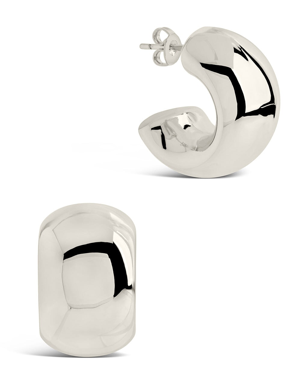 Marley Polished Chunky Hoop Earrings for Women - Gold & Silver Fashion Jewelry - Perfect for Parties, Work & Everyday Wear