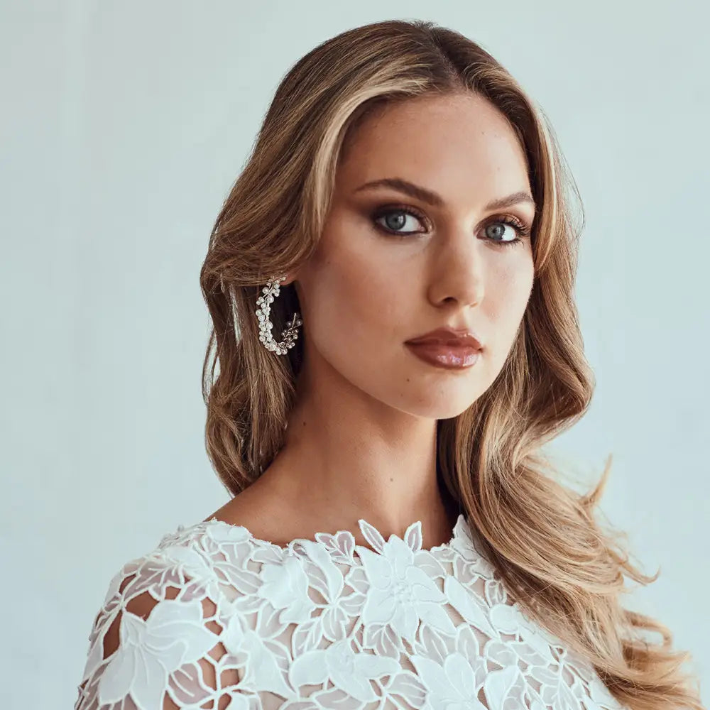 Elegant Bridal Earrings for Weddings - E2345 | Perfect for Brides, Bridesmaids, and Special Occasions
