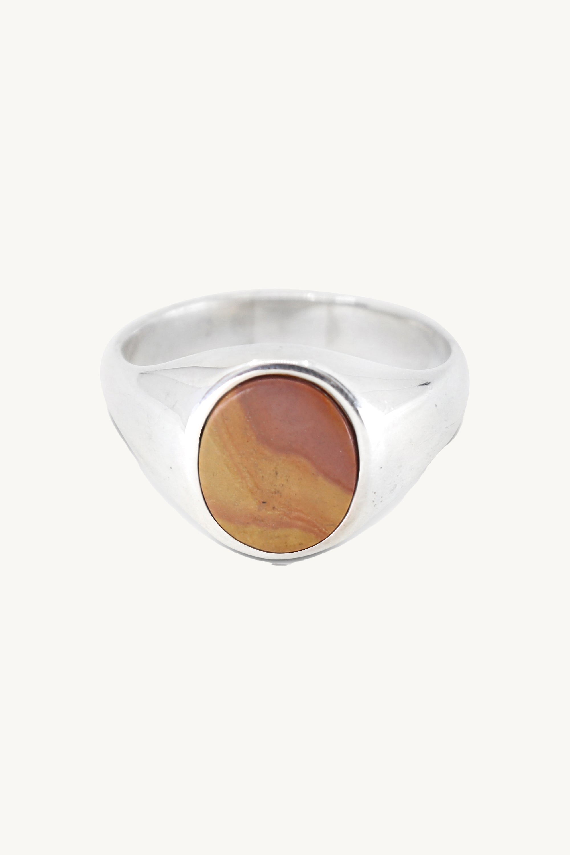 Noreena Jasper Signet Ring for Women - Natural Stone Jewelry, Healing Crystal, Spiritual Gift - Perfect for Meditation, Yoga & Energy Balancing