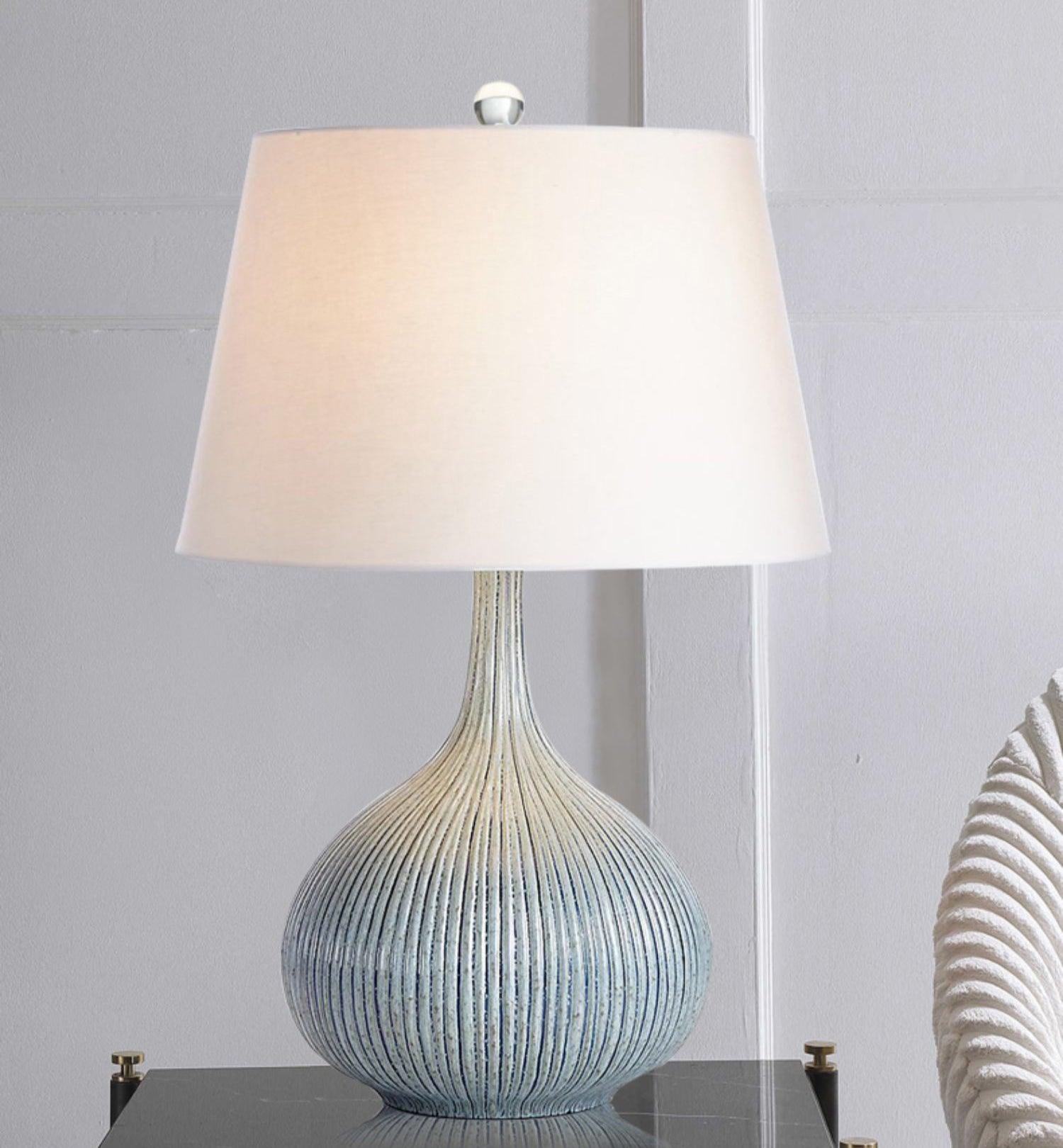 Kole Ceramic Table Lamp - Modern Home Decor Lighting for Bedroom, Living Room & Office - Stylish & Energy Efficient LED Lamp