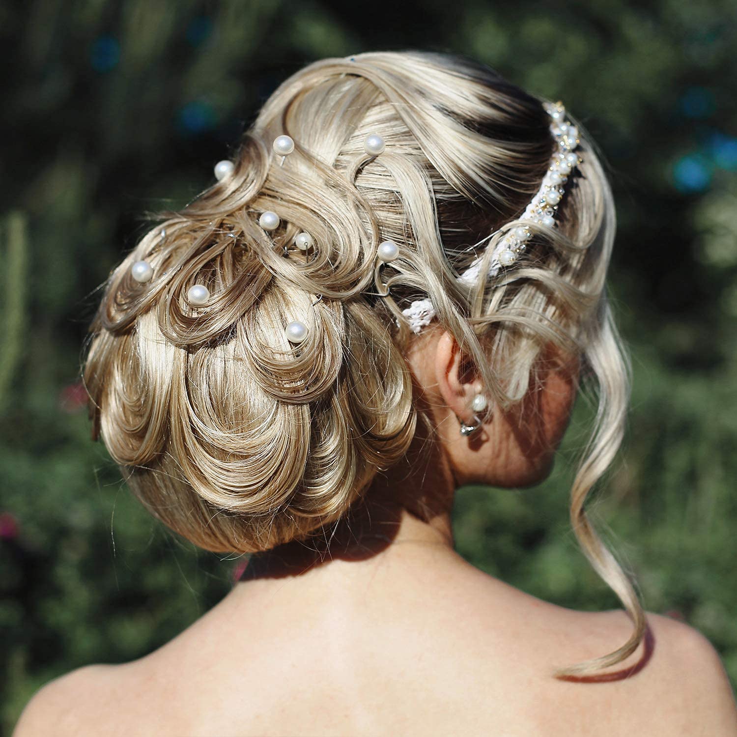30 Pcs Pearl Hair Pins for Wedding Bridal - Rhinestone Flower Hair Accessories for Bride & Bridesmaids - Silver Hair Clips for Women & Girls - Perfect for Weddings, Prom, Parties & Special Occasions