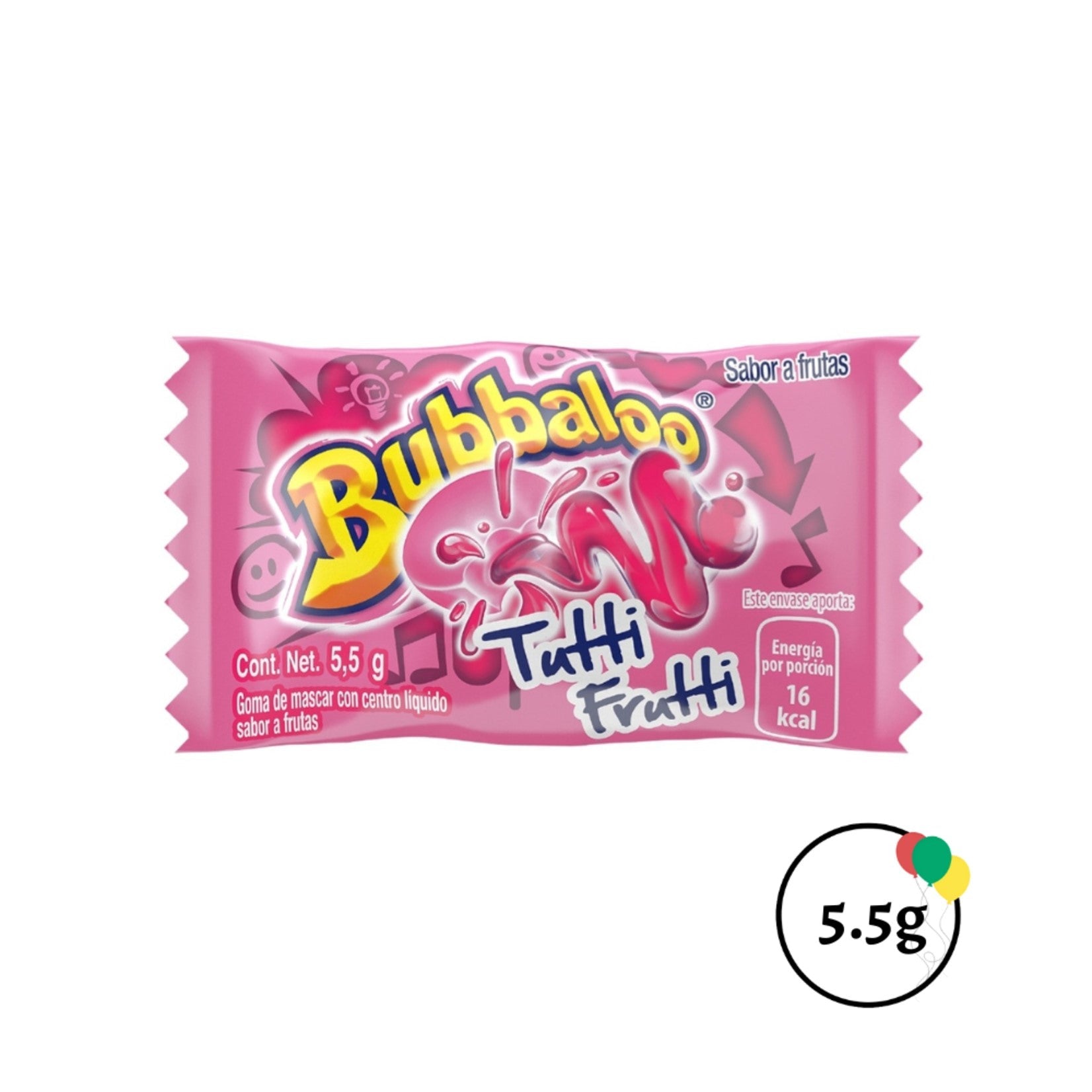 Bubbaloo Tutti Frutti Chewing Gum - 47 Count Box | Bubble Gum for Kids, Party Favors & On-the-Go Snacks