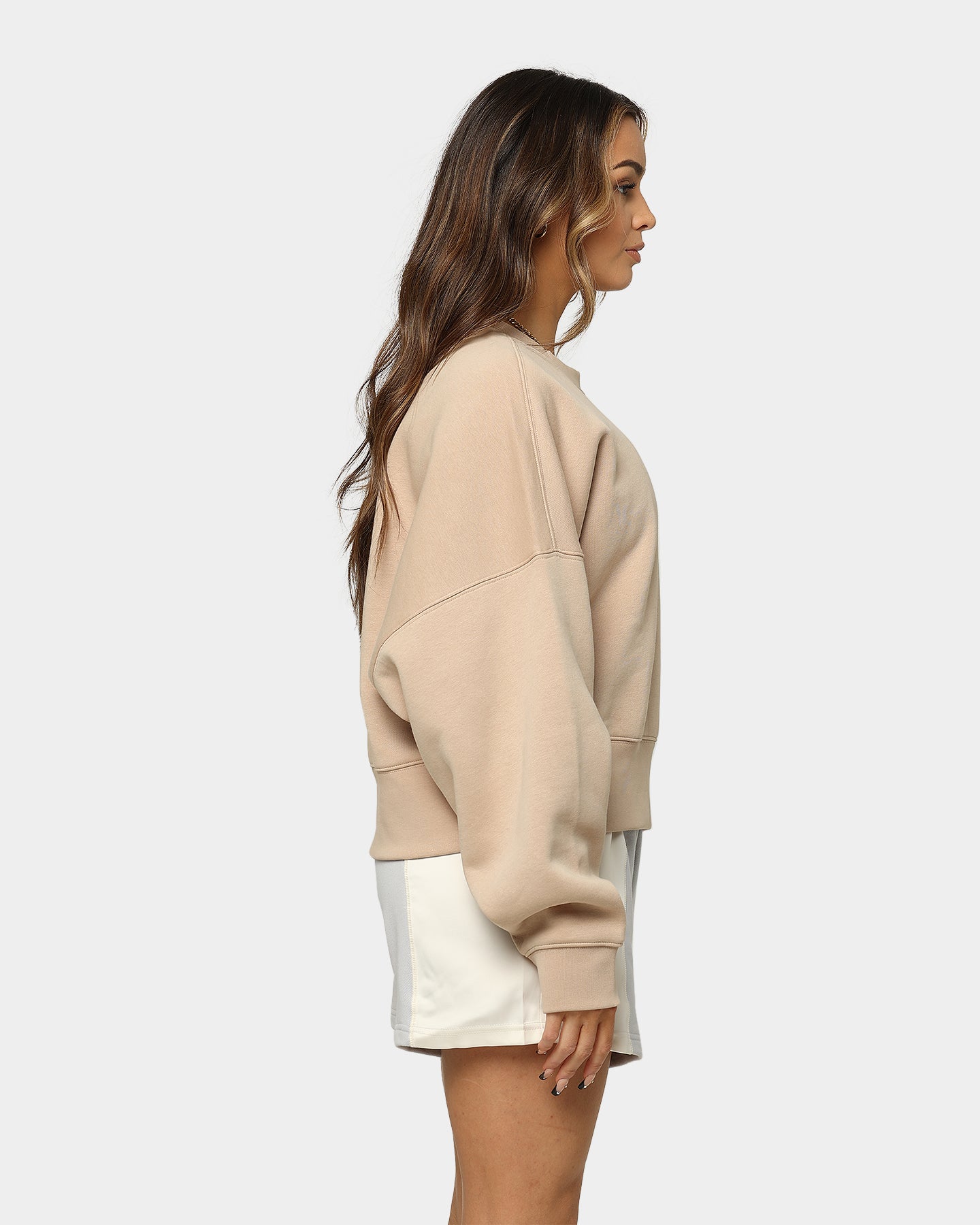 Adidas Women's Adicolor Essential Fleece Crewneck Sweatshirt - Magic Beige | Cozy Casual Wear for Gym, Lounge & Everyday Outfits