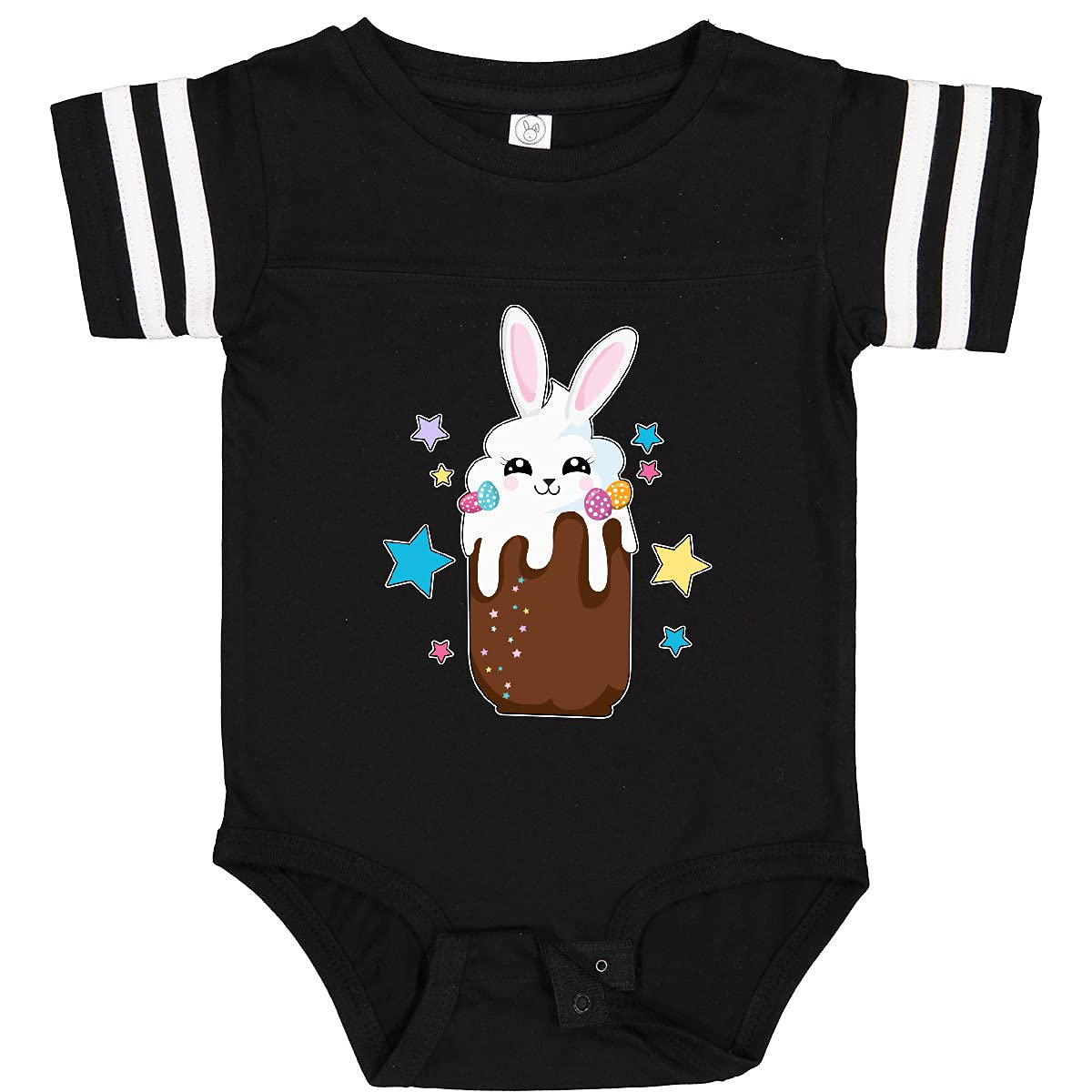 Inktastic Easter Chocolate Bunny with Stars Baby Bodysuit - Cute Easter Outfit for Infants & Toddlers - Perfect for Easter Photos, Family Gatherings & Holiday Celebrations