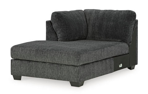 Biddeford Shadow Sofa with Chaise - Modern Sectional Couch for Living Room, Lounge & Relaxation - Comfortable Fabric Upholstery for Home Decor
