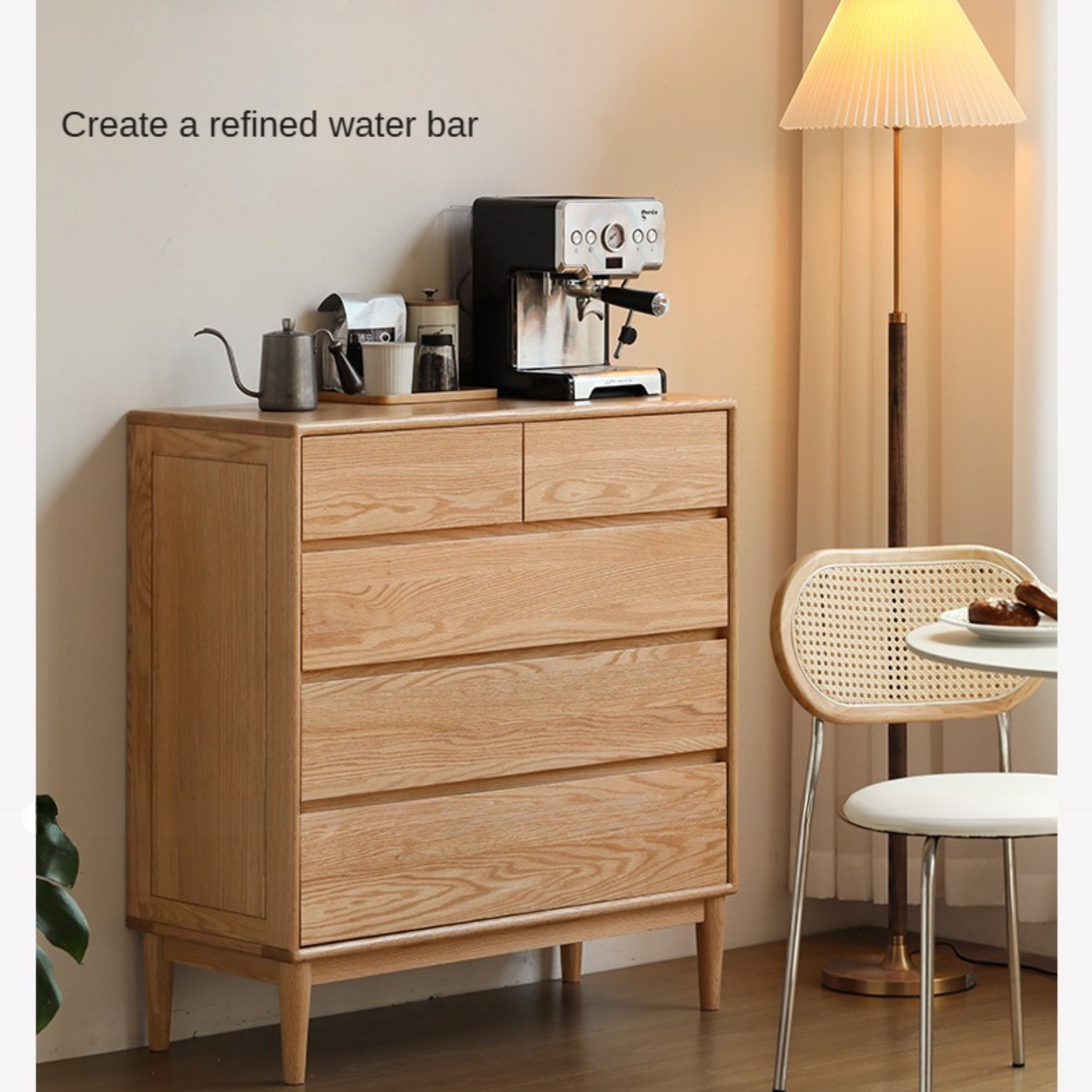 Oak Solid Wood Small Chest of Drawers - 3 Drawer Storage Organizer for Bedroom, Nursery, or Office | Compact Dresser for Clothes, Toys & Home Organization