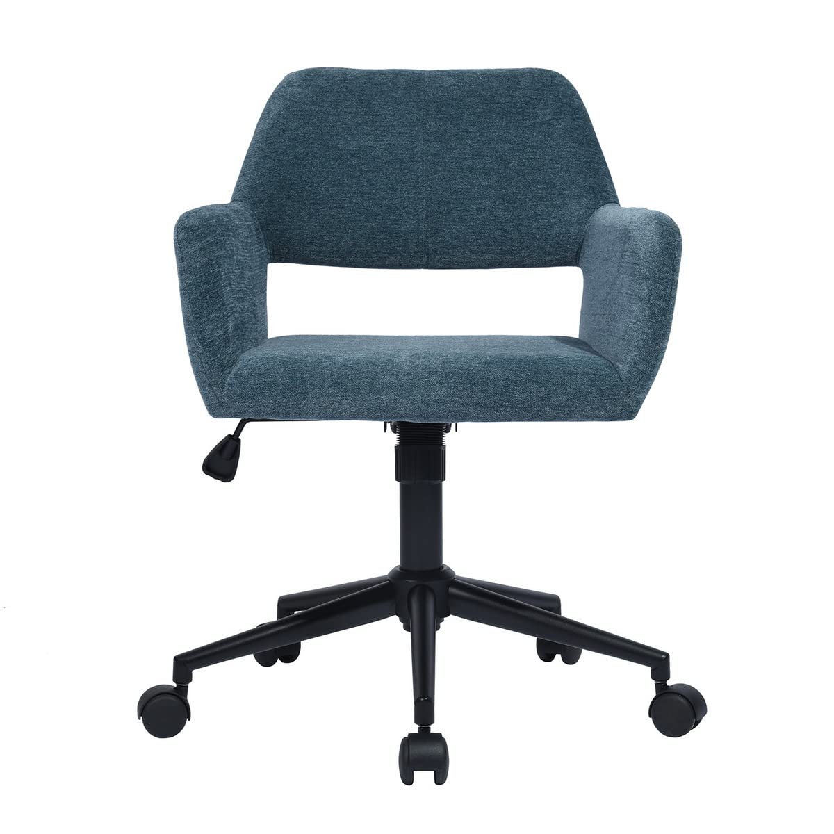 Velvet Swivel Desk Chair with Hollow Mid-Back - Upholstered Office Task Chair for Home, Living Room, Vanity & Makeup Room - Ergonomic Comfort for Work, Study & Beauty Routine