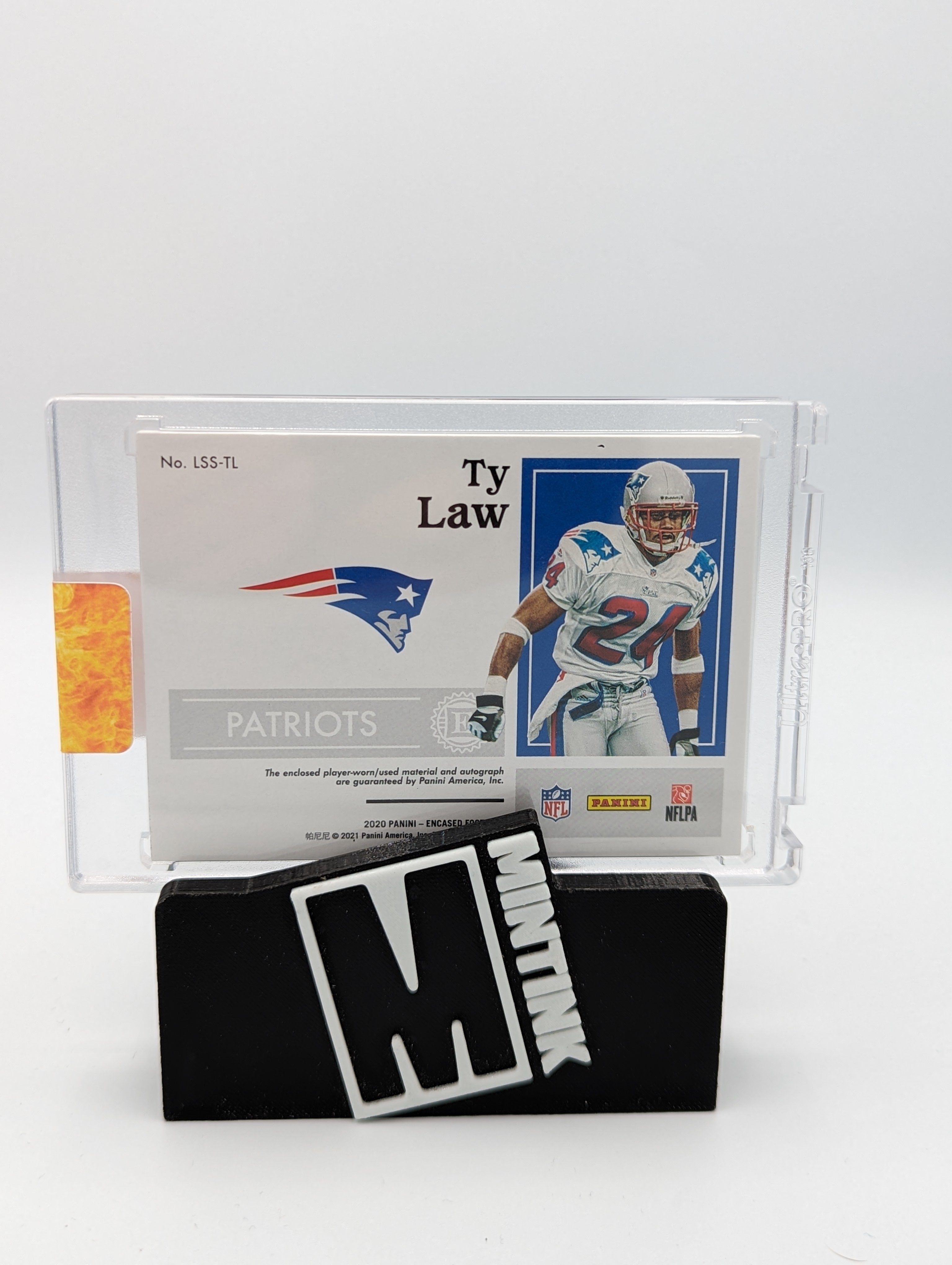 2020 Panini Encased Ty Law NFL Legendary Shield Autograph 1/1 Football Card - Rare Collectible for Sports Memorabilia Fans & Investment - Perfect for Display, Trading, and NFL Memorabilia Collections